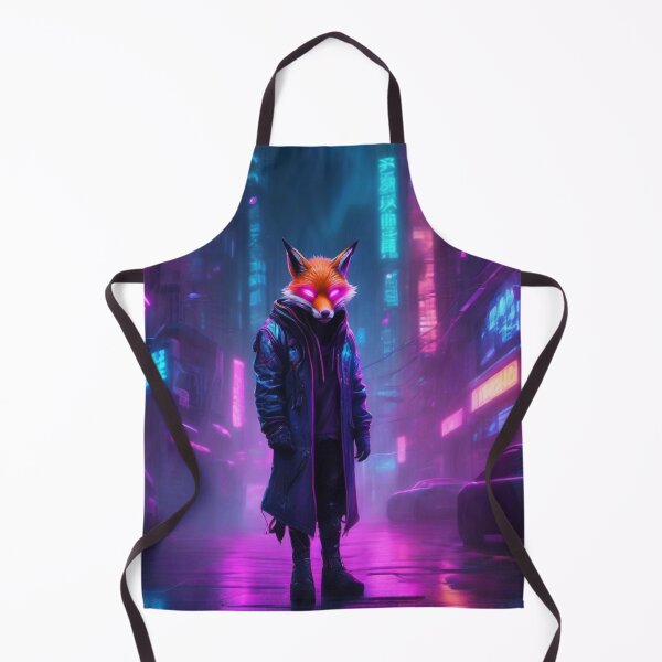 Item preview, Cyber Ninja Fox in Neon Alley designed and sold by MarkLines.
