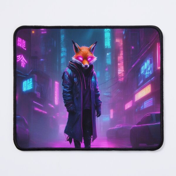 Item preview, Cyber Ninja Fox in Neon Alley designed and sold by MarkLines.