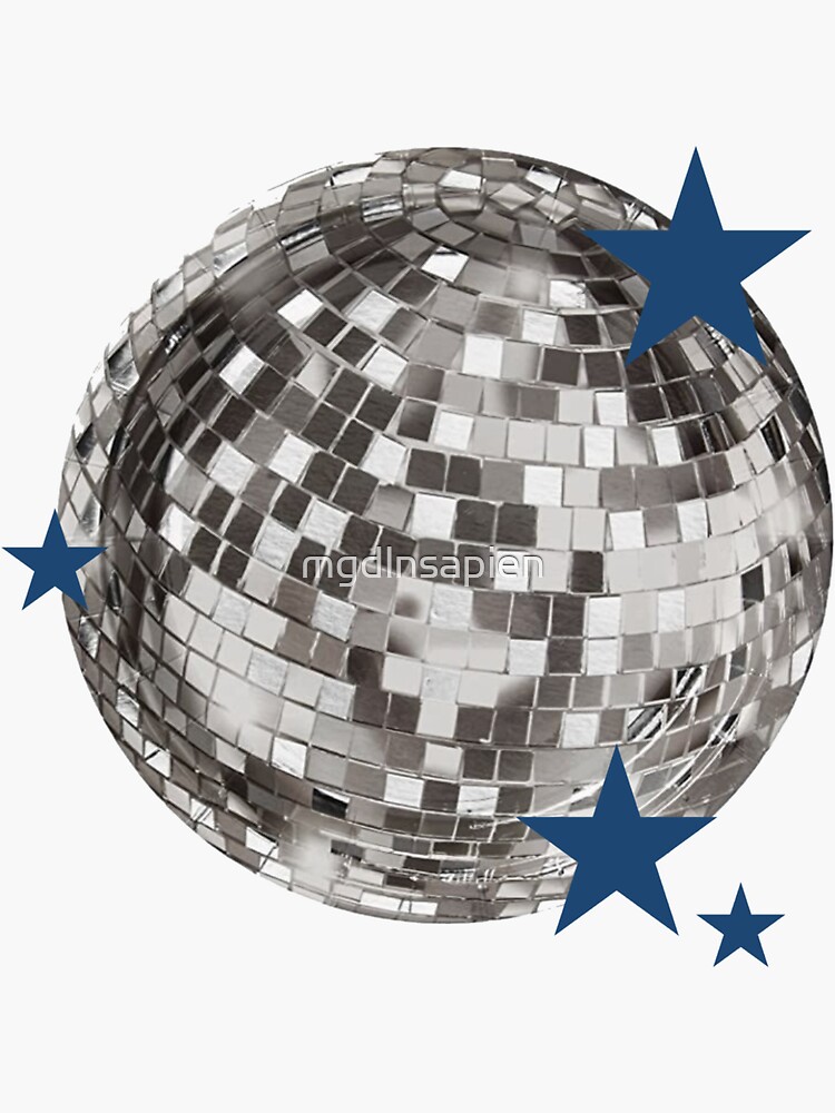 Mirrorball Disco Ball Navy Blue Sticker