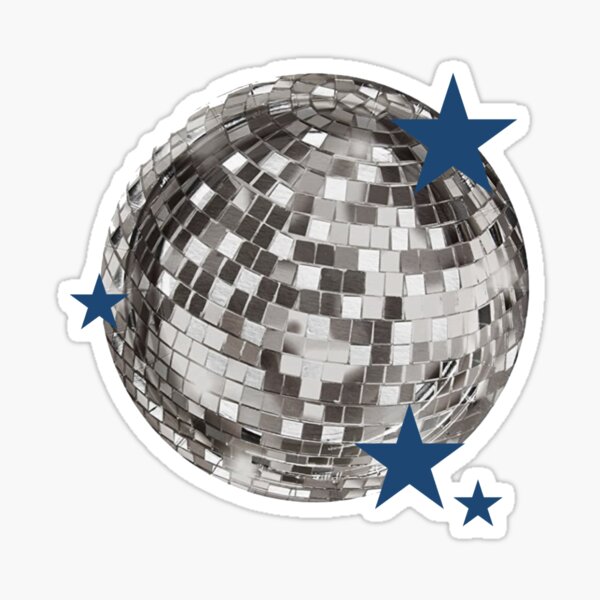 Mirrorball Disco Ball Navy Blue Sticker