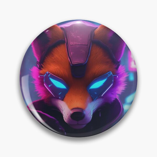 Item preview, Cyber Ninja Fox in Neon Alley designed and sold by MarkLines.