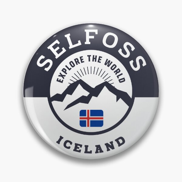 Item preview, Selfoss Iceland Black and White Crest designed and sold by World Designs.