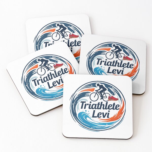 Artikelvorschau, Dynamischer Triathlet Levi – Schwimmen, Radfahren, Laufen entworfen und verkauft von Triathlongram.