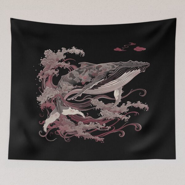 Item preview, Humpback Whale on Black Design designed and sold by Mythic Legends Digital.