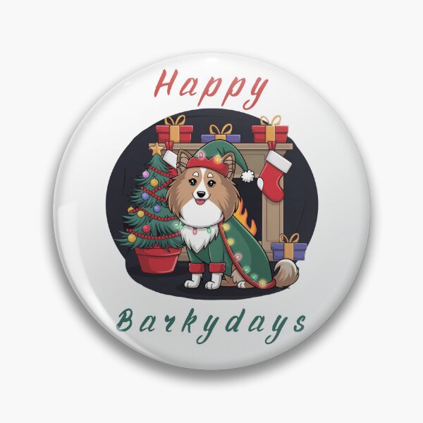 Item preview, Happy Barkydays Shetland Sheepdog Christmas designed and sold by FunnyShop4you.