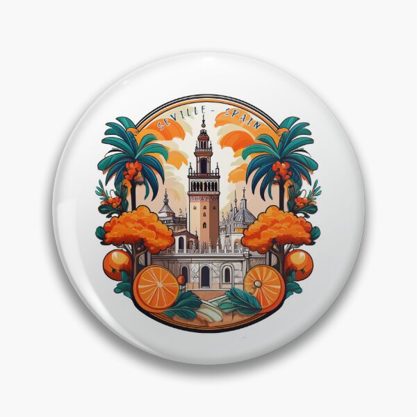Item preview, Vintage Travel Sticker Seville – Minimalist Retro Art for Travel Lovers designed and sold by pod24.