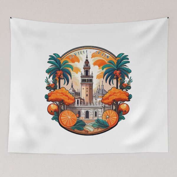 Item preview, Vintage Travel Sticker Seville – Minimalist Retro Art for Travel Lovers designed and sold by pod24.