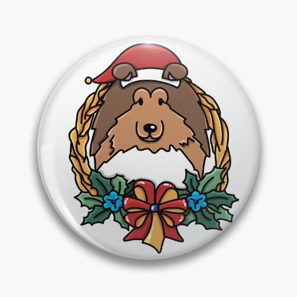 Item preview, Christmas Wreath Rough Collie Sable designed and sold by Melissa Thereliz.