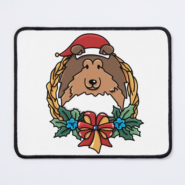 Item preview, Christmas Wreath Rough Collie Sable designed and sold by Melissa Thereliz.