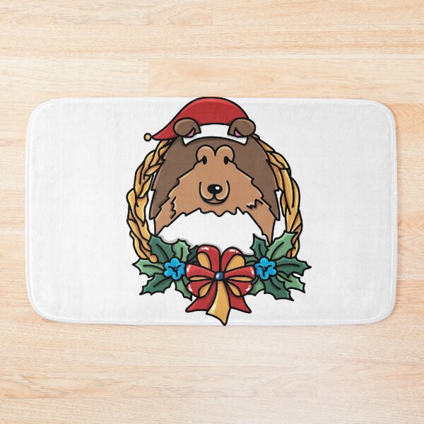 Item preview, Christmas Wreath Rough Collie Sable designed and sold by Melissa Thereliz.