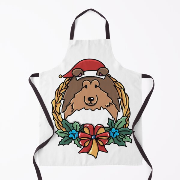 Item preview, Christmas Wreath Rough Collie Sable designed and sold by Melissa Thereliz.