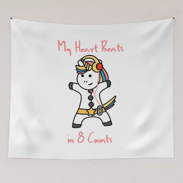 Item preview, My Heart Beats In Eight Counts Unicorn designed and sold by CreativeStrike.