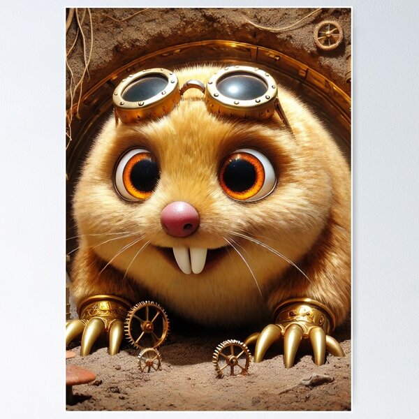 Item preview, Steampunk Giant Golden Mole designed and sold by Sillytoe.
