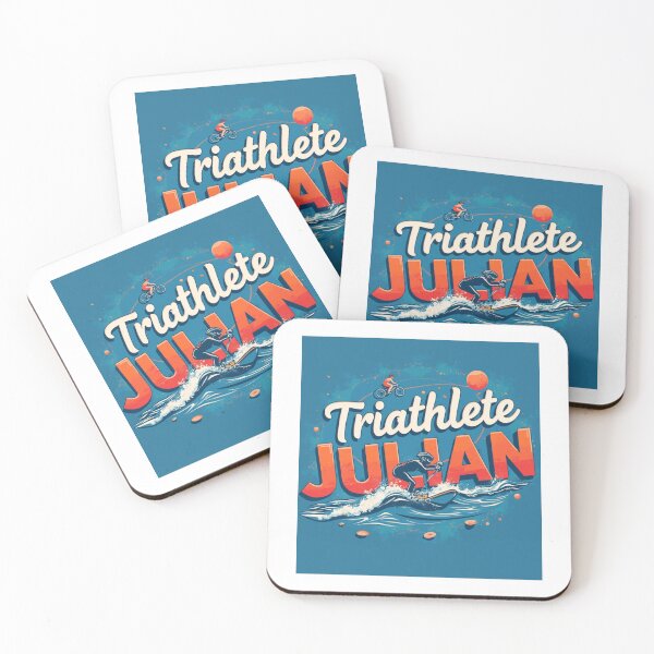 Artikelvorschau, Dynamischer Triathlet Julian – Schwimmen, Radfahren, Laufen entworfen und verkauft von Triathlongram.
