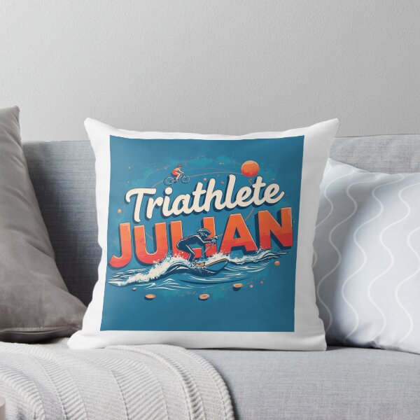 Artikelvorschau, Dynamischer Triathlet Julian – Schwimmen, Radfahren, Laufen entworfen und verkauft von Triathlongram.