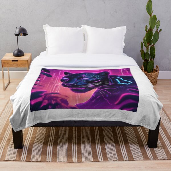 Aperçu de l'œuvre Laser-Eyed Panther in Cyber Jungle créée et vendue par MarkLines.