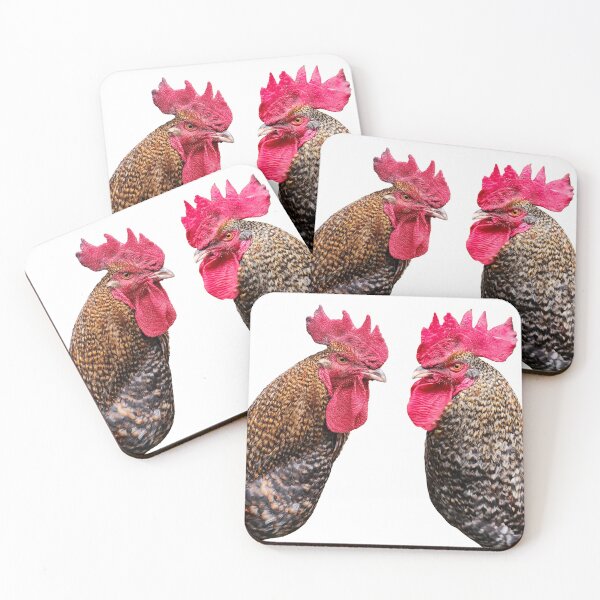 Item preview, TWO SERIOUS ROOSTERS LOOKING AT EACH OTHER designed and sold by EstelleCress.