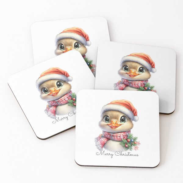 Item preview, Christmas Duck in Santa Hat - Cute Holiday Illustration designed and sold by BukkyStory.