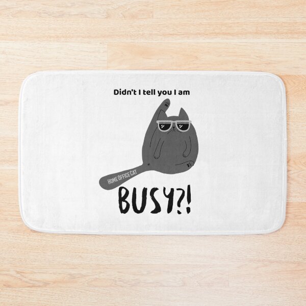 Item preview, Funny Home Office Cat - Grey Kitten Office Worker - Cartoon Cat designed and sold by aurielphoenix.