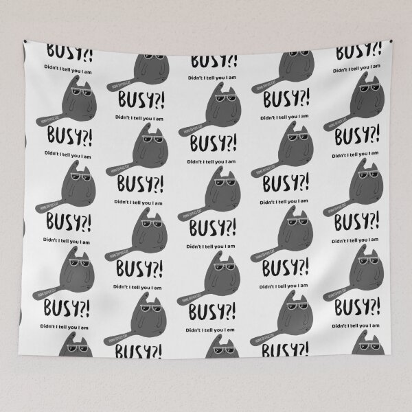 Item preview, Funny Home Office Cat - Grey Kitten Office Worker - Cartoon Cat designed and sold by aurielphoenix.