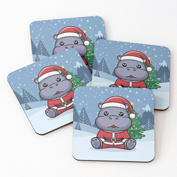 Item preview, Hippo Santa's Frosty Journey designed and sold by NeatThingLover.
