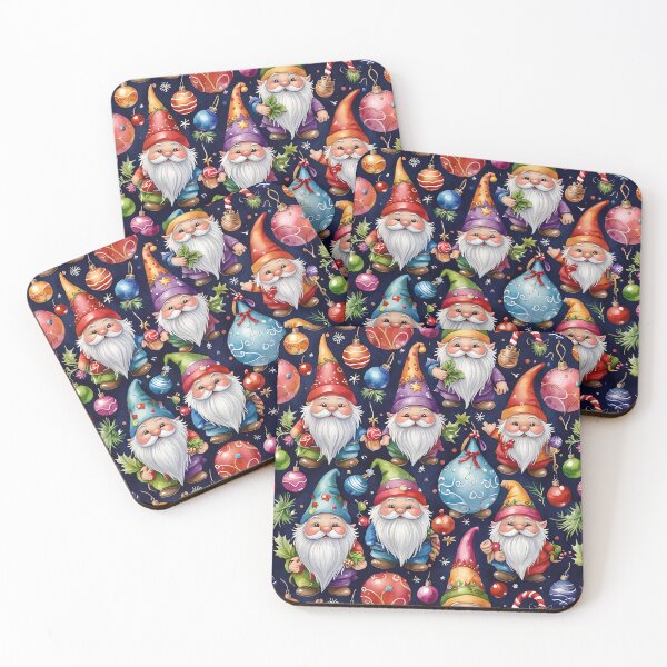 Item preview, Festive Christmas Gnome & Elf Pattern designed and sold by gjsart.