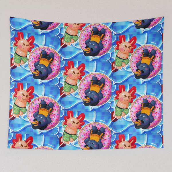Item preview, axel the axolotl and friend at the pool designed and sold by billp227.