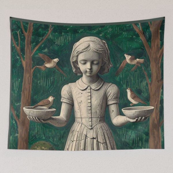 Item preview, Little Wendy Bird Girl Statue designed and sold by artenvironments.