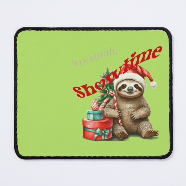 Item preview,  sloth, new sticker, showtime,new stickers, xmas sticker, kawaii sloth, xmas stickers , KAWAII,2025, holidays,gifts, sloth pillow, happy,FOODIESART, designed and sold by FOODIESART.