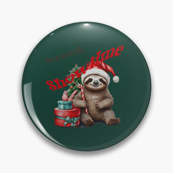 Artikelvorschau, sloth, new sticker, showtime,new stickers, xmas sticker, kawaii sloth, xmas stickers , KAWAII,2025, holidays,gifts, sloth, happy,FOODIESART, entworfen und verkauft von FOODIESART.