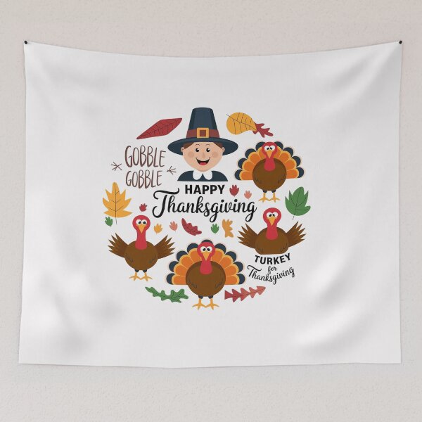 Item preview, Happy Thanksgiving wishes Turkey designed and sold by AnimalsDH305.