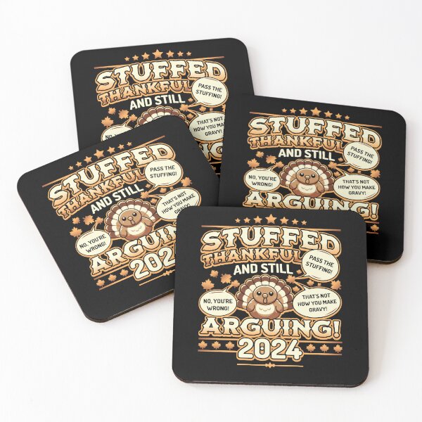 Item preview, Funny Thanksgiving 2024 - Stuffed, Thankful, and Still Arguing designed and sold by QuirkPrint.