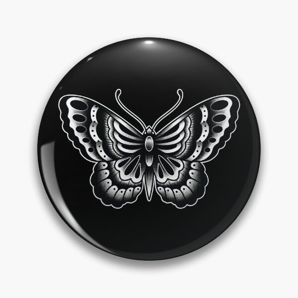 Item preview, Black Butterfly Traditional Tattoo  designed and sold by SevenRelics.