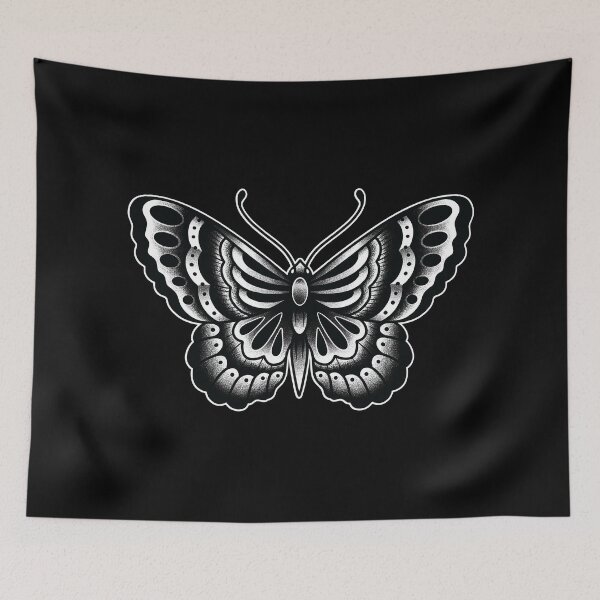 Item preview, Black Butterfly Traditional Tattoo  designed and sold by SevenRelics.