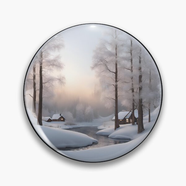 Item preview, Winter Scenery, Forest Stream designed and sold by Aquillashop.
