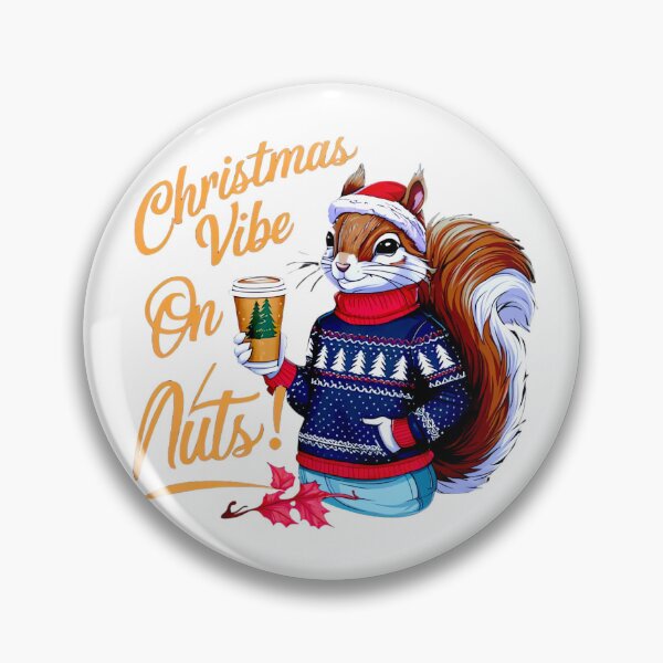 Item preview, "Festive Squirrel in Winter Sweater with Holiday Latte – Cozy Christmas Vibes" designed and sold by ARTReMi.