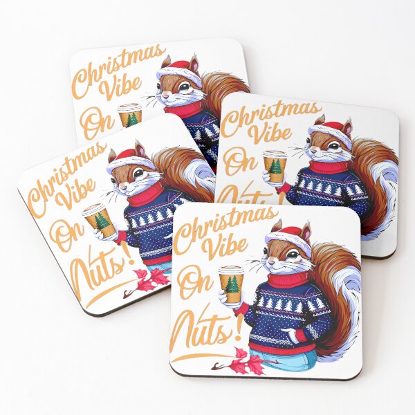 Item preview, "Festive Squirrel in Winter Sweater with Holiday Latte – Cozy Christmas Vibes" designed and sold by ARTReMi.