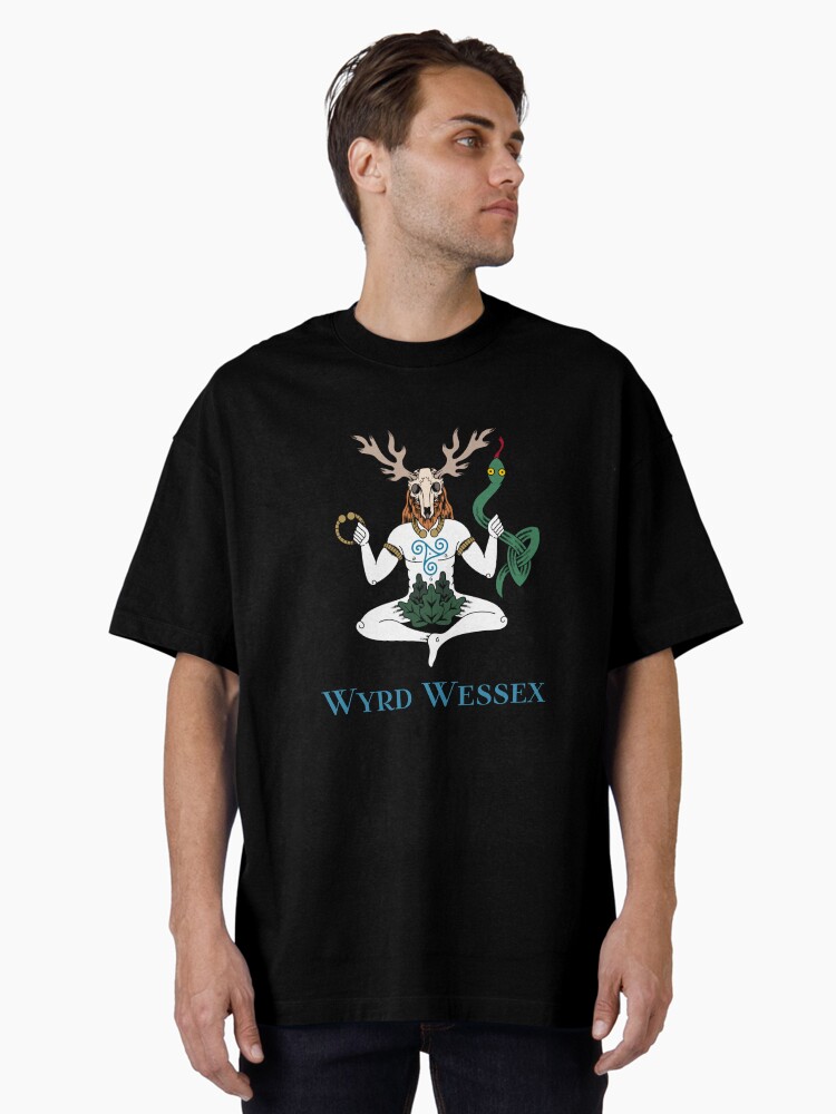 Thumbnail 1 of 7, Oversized T-Shirt, Cernunnos Wyrd Wessex designed and sold by saxonforageruk.