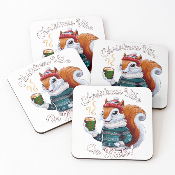 Item preview, Holiday Vibes: Cozy Squirrel with Christmas Latte designed and sold by ARTReMi.
