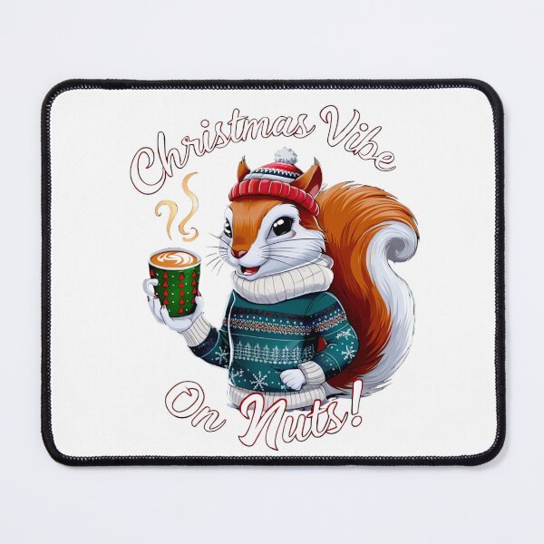Item preview, Holiday Vibes: Cozy Squirrel with Christmas Latte designed and sold by ARTReMi.