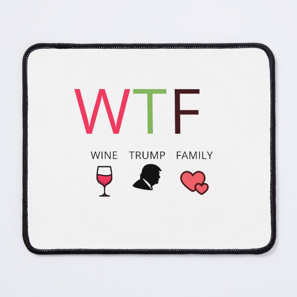 Item preview, Funny Christmas Shirt, WTF Wine Trump Family Christmas T-Shirt, Mens Funny Festive Shirt designed and sold by SMARTKIT DESIGNAGENCY.