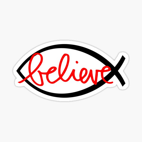 Believe & Symbol Sticker