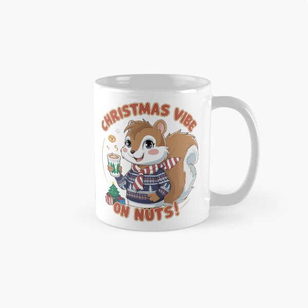 Item preview, Winter Chic Squirrel: Festive Latte & Cozy Sweater Vibes designed and sold by ARTReMi.