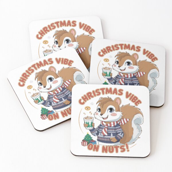 Item preview, Winter Chic Squirrel: Festive Latte & Cozy Sweater Vibes designed and sold by ARTReMi.