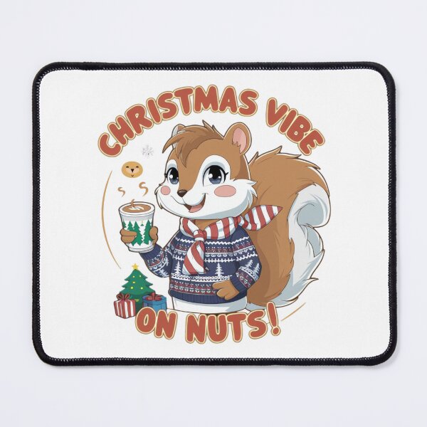 Item preview, Winter Chic Squirrel: Festive Latte & Cozy Sweater Vibes designed and sold by ARTReMi.