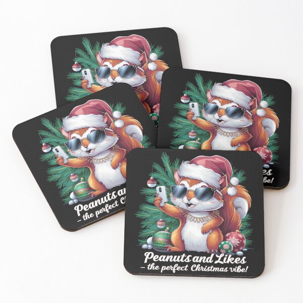 Item preview, Christmas Squirrel Selfie: Trendy Nut Lover with Holiday Cheer designed and sold by ARTReMi.