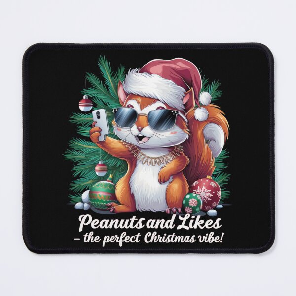 Item preview, Christmas Squirrel Selfie: Trendy Nut Lover with Holiday Cheer designed and sold by ARTReMi.