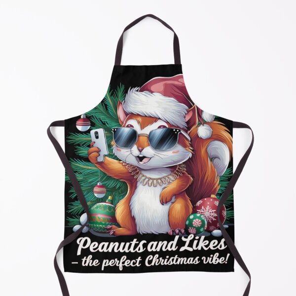 Item preview, Christmas Squirrel Selfie: Trendy Nut Lover with Holiday Cheer designed and sold by ARTReMi.
