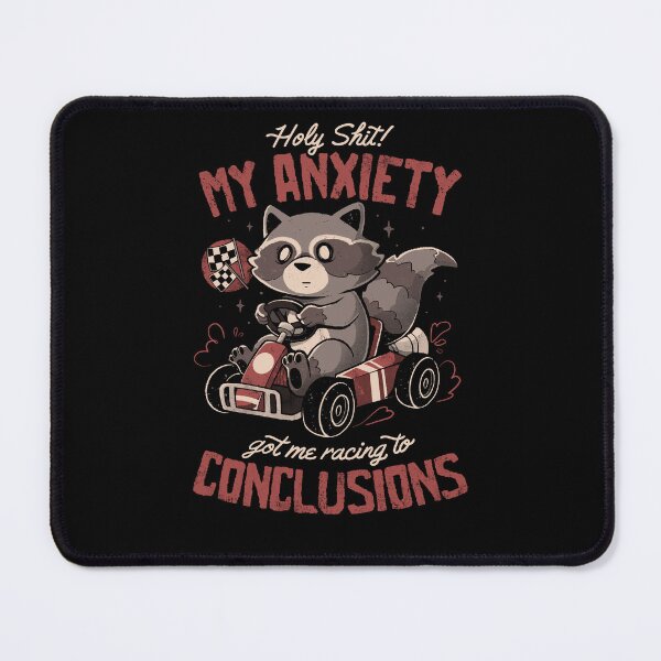 Item preview, Racing to Conclusions - Funny Creepy Cute Sarcasm Anxiety Raccoon Gift designed and sold by EduEly.
