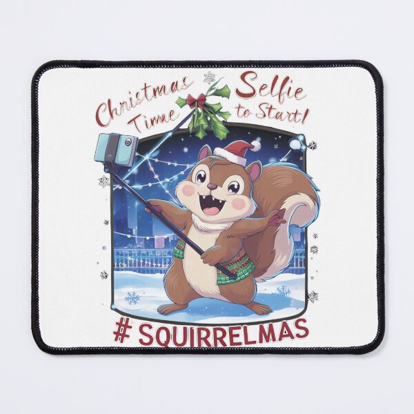 Item preview, Holiday Cheer: Squirrel Selfie Under the Mistletoe #Squirrelmas designed and sold by ARTReMi.